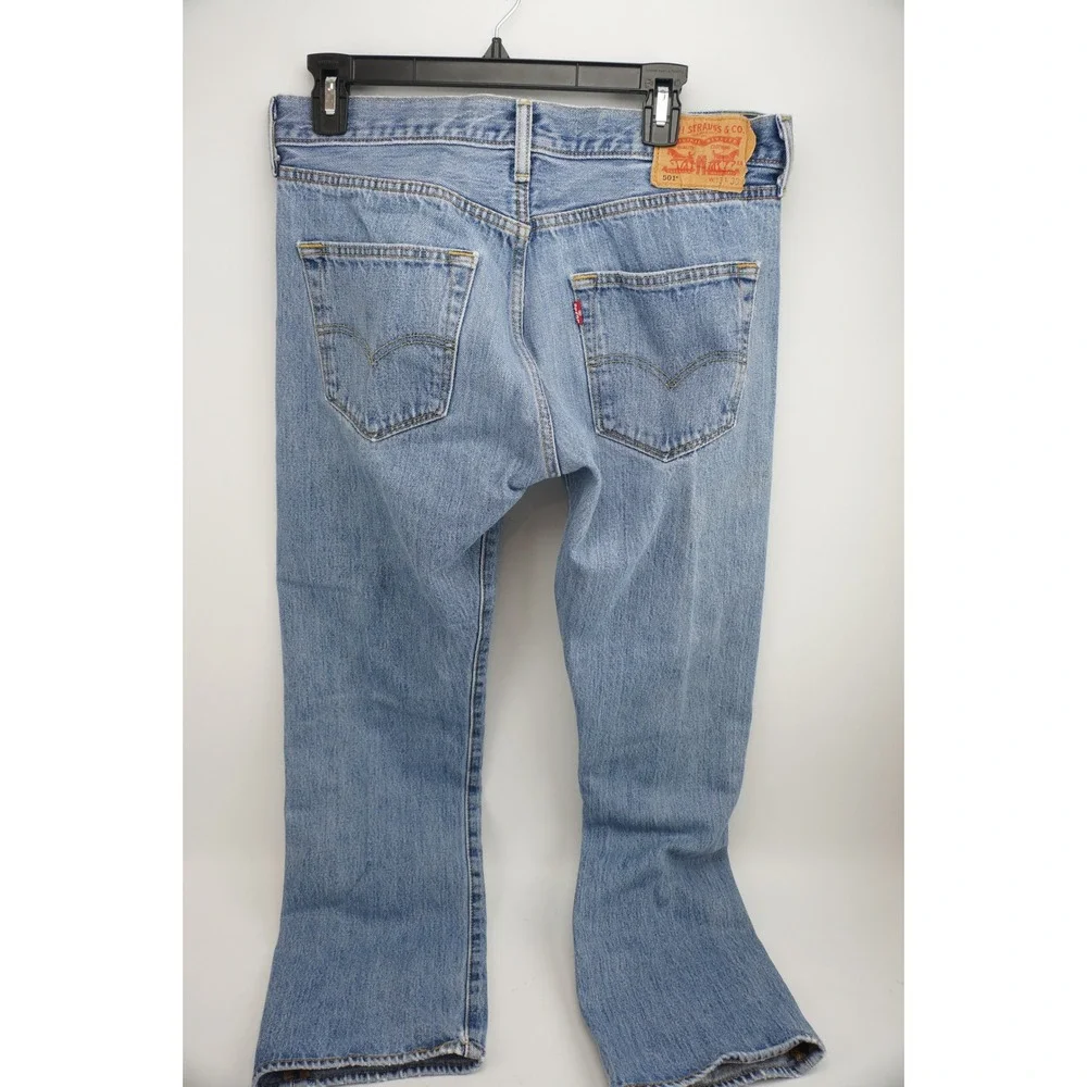 Vintage 2000s Levi's 501 Jeans W33 L30 Blue Denim Button Fly Straight Leg VGC